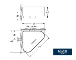 MEDIDAS JABONERA DUCHA RINCON SELECTION GROHE